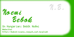 noemi bebok business card